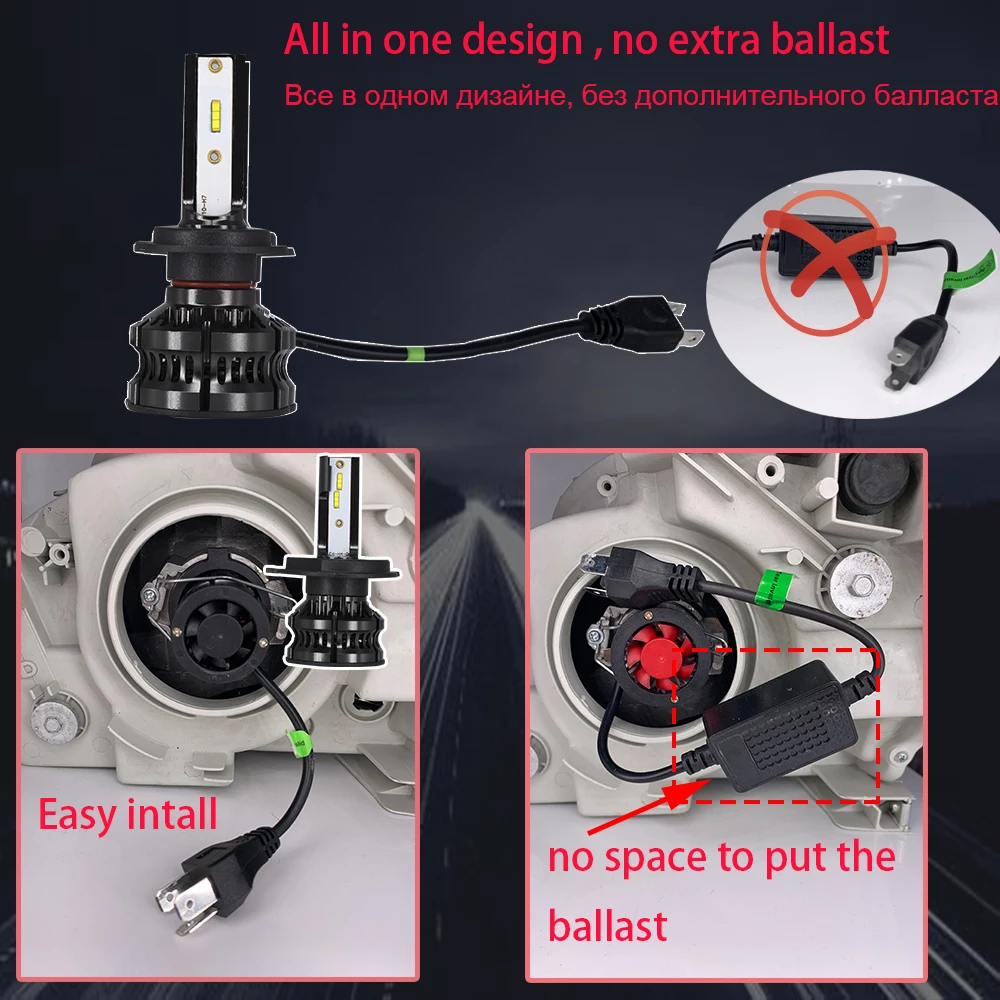 LED Car Lights LED Lights LED Bulbs LED Headlights LED Car Headlights Car Headlamps YHKOMS 110W 16000LM H4 H7 Led Headlight H11 Led H1 H8 H9 9006 4300K 6500K 8000K 10000K LED Bulb Car Light Auto Fog Light