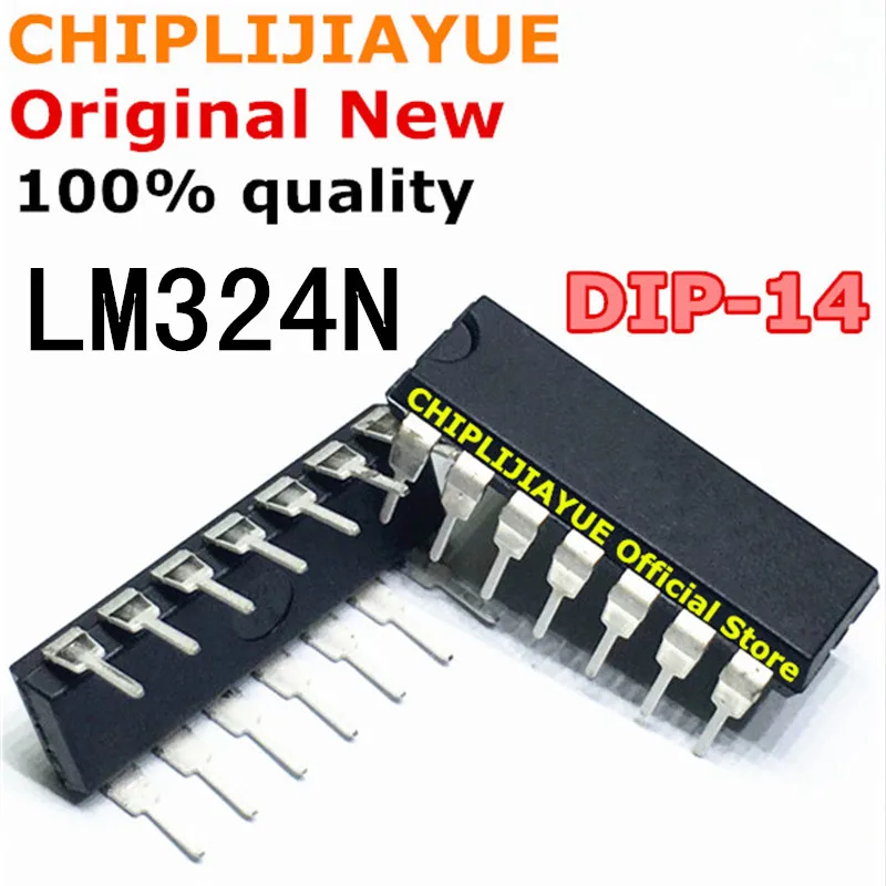Новый и оригинальный чипсет LM324 LM324N DIP14 324 DIP 14 20 шт.|work work|ic chip100 pcs |