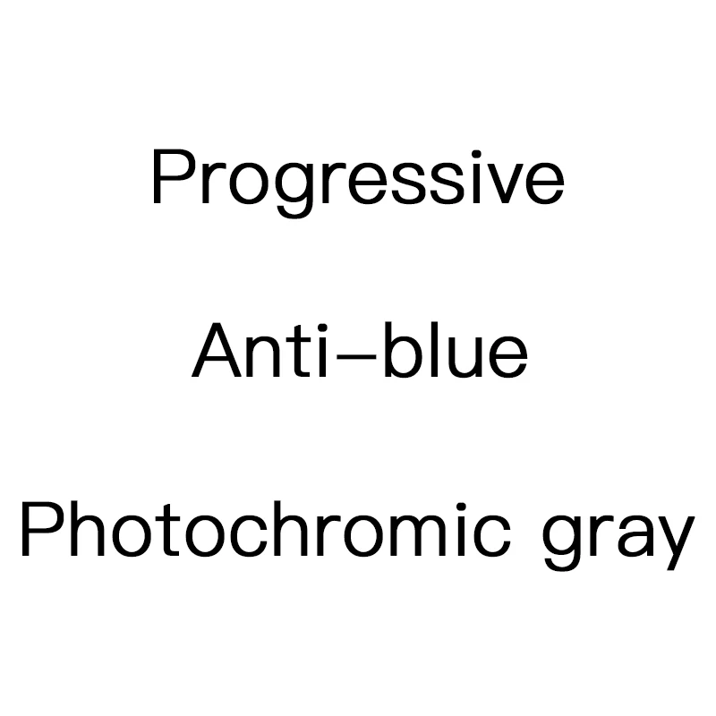 1,56 1,61 1,67 1,74 индекс прогрессивный анти синий светильник фотохромные линзы близорукость оптическое чтение Мультифокальные линзы по рецепту - Цвет линз: Gray Progress Ant
