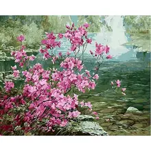 

GATYZTORY Flowers Acrylic Paint By Numbers Set Oil Painting For Adults Canvas Frame Picture Drawing Coloring By Numbers Decor Ar
