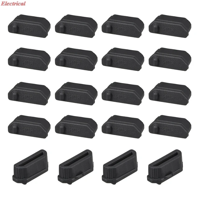 Szilikon Tv Hdmi Porellenes Dugó Sapka Borító A Női Porthoz Fekete