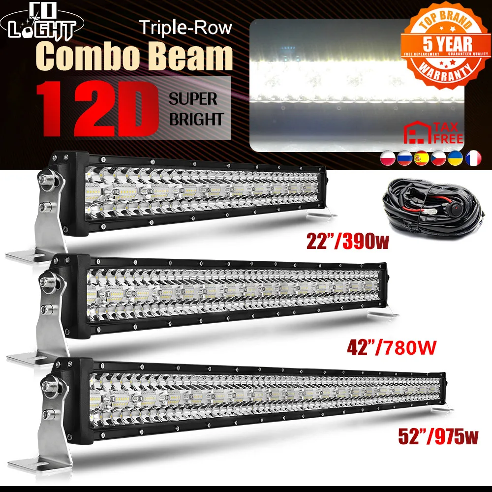 CO LIGHT Super Bright LED Light Bar 6D 8-50inch Offroad Combo Led Bar for  Lada Truck 4x4 SUV ATV Niva 12V 24V Auto Driving Light - AliExpress