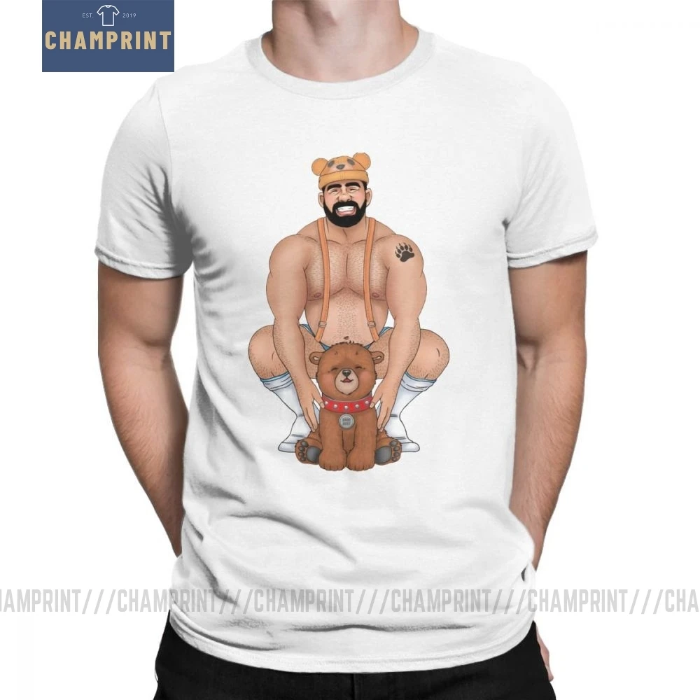 Папа футболка с медведем для мужчин Barebeef Gaybear Gayart Гей ЛГБТ короткими рукавами и