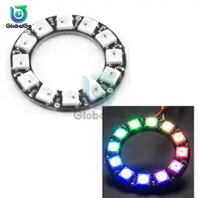 RGB светодиодный кольцевой 12 бит светодиодный WS2812 WS2812B 5050 RGB светодиодный кольцевой светильник со встроенными драйверами для Arduino DIY светодиодный светильник