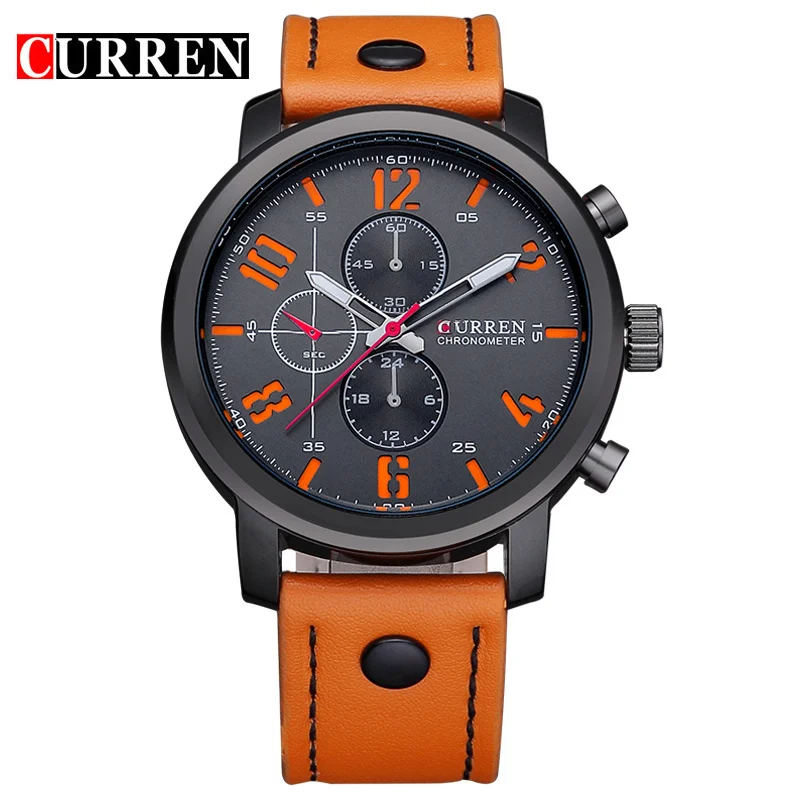 Fashion Brand Quartz Watch Men Casual Leather strap Business Wristwatch Military Sport Relogio Male