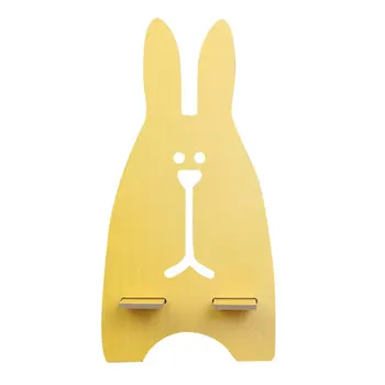 

Lovely Cute Rabbit Design Durable Wood Phone Holder Universal Desktop Stand Mount Holder For Smartphones