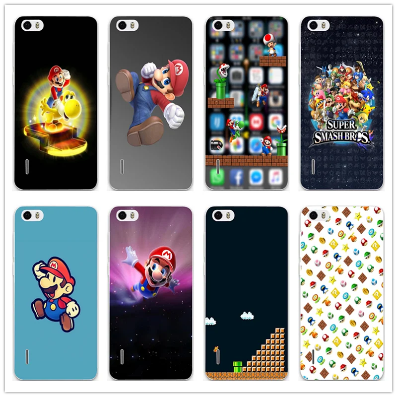 Забавные мягкие чехлы из ТПУ для huawei P8 P9 P10 P20 mate 10 Pro Y5 Y6 II Y7 Honor 6X7X9 Lite Funny Super Mario Bros грибы