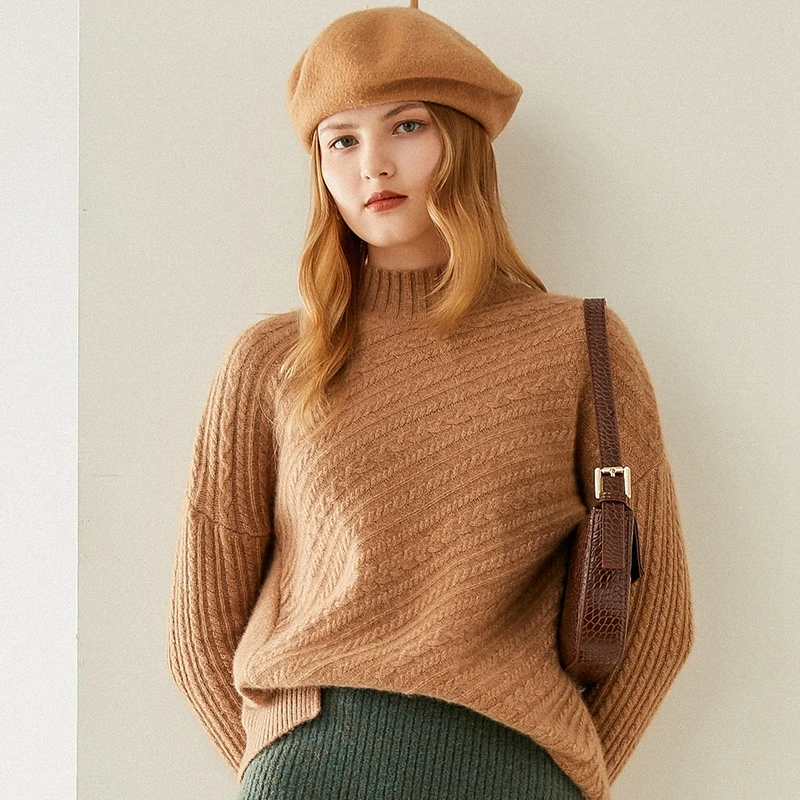 2020 Autumn winter new turtleneck 100% pure