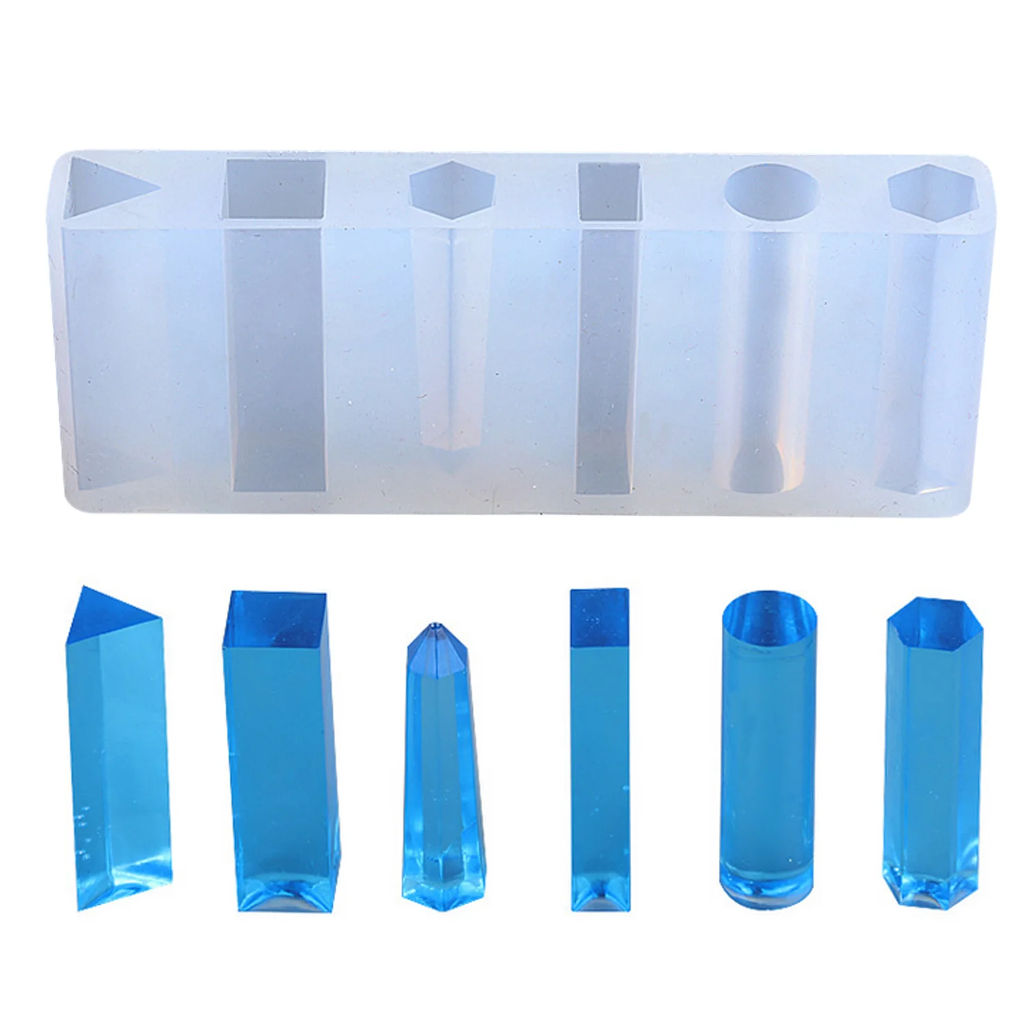 6 in 1 Cylinders Stripe Silicone Mold Tools for DIY Clay Resin Necklace Earring Pendant Jewely Making Craft Supplies | Дом и сад