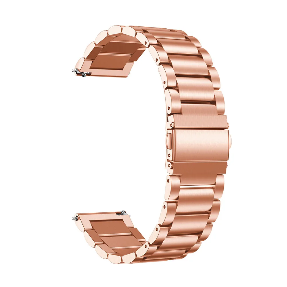 New Metal Strap For Xiaomi Huami Amazfit GTS Watch Stainless steel Bracelet Wrist Band for Amazfit GTR 42mm Bip lite Watch Strap - Цвет ремешка: Rose gold