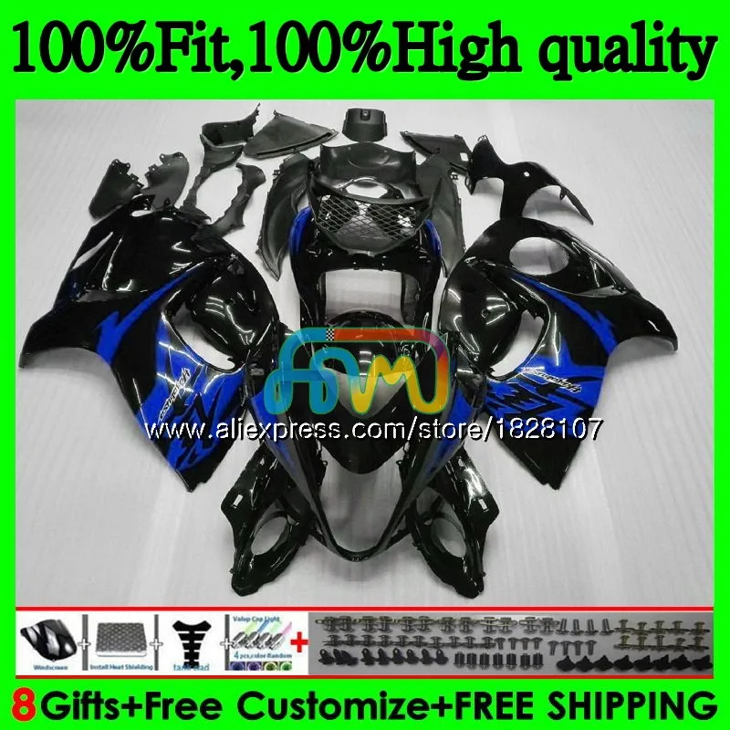 Инъекции для SUZUKI Hayabusa GSXR-1300 GSXR цвет синий, черный; большие размеры 1300 56BS. 70 GSXR1300 08 09 10 11 12 2008 2009 2010 2011 2012 обтекатель