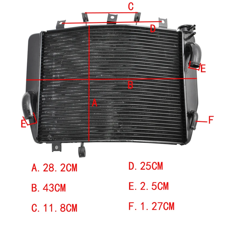 For Kawasaki NINJA ZX600 ZX6R ZX-6R ZX636 2005 2006 Motorcycle Radiator parts Aluminium Replacement Engine Cooling Motor Bike