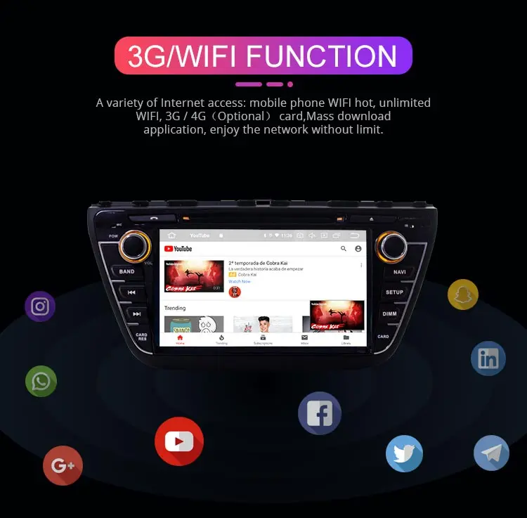 Sale Besina Android 9.0 Car DVD Player For Suzuki SX4 S-Cross 2013-2016 Multimedia GPS Navigation WIFI 2 Din Car Radio 64G Stereo IPS 5