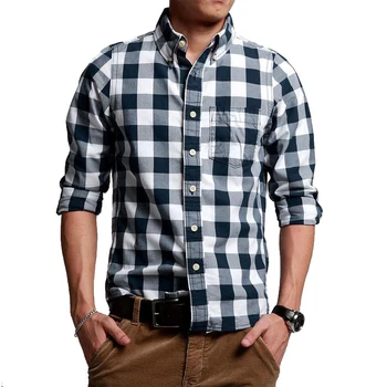 

2019 new autumn men's pure cotton plaid shirt Slim afsss hollistic men casual shirt camisa ropa white shirt streetwear hawaiian