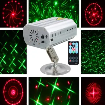 

Mini 4in1 Pattern Effect R&G Audio Star Whirlwind Laser Projector Stage Disco DJ Club Bar KTV Family Party Light Show