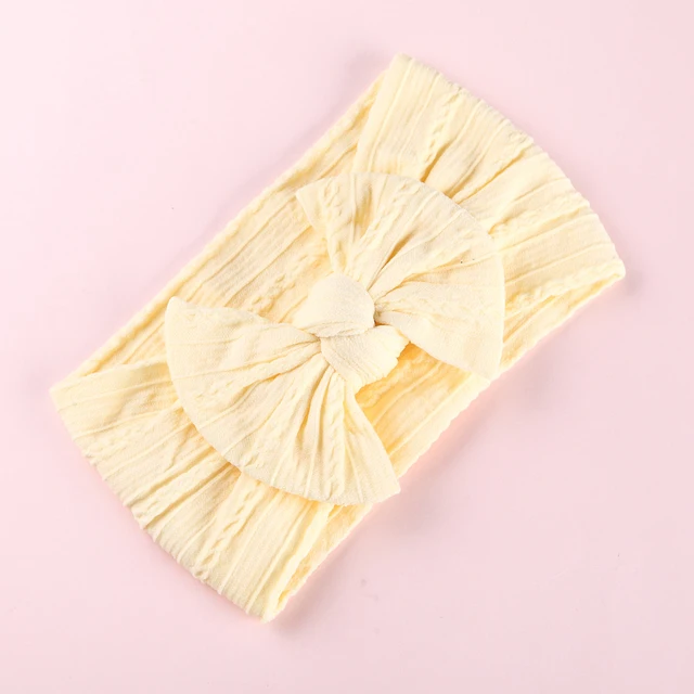 1Pcs Newborn Baby Headband For Girls Elastic Knit Children Turban Baby Bows Soft Nylon Kids Headwear Hair Accessories 32 Colors 10