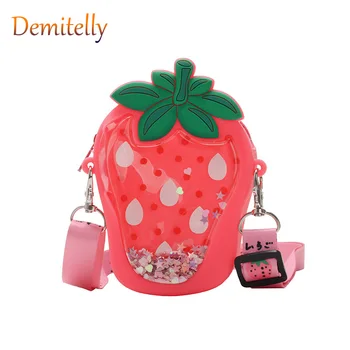

Candy Fruit Women Silica Gel Shoulder Bag Mini Portable Crossbody Handbag Girls Fashion Hand Bags Female Clutch Cute Soft Purse