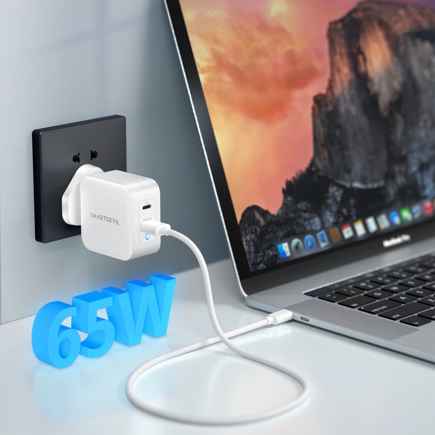 SmartDevil PD65W GaN Charger for Tablet Quick 3.0