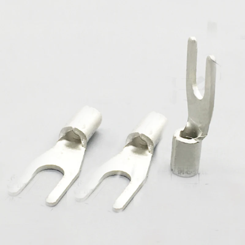 1000 Spade Fork Terminal Connector Non Insulated Uninsulated 22 18GA 16 - Foto 9