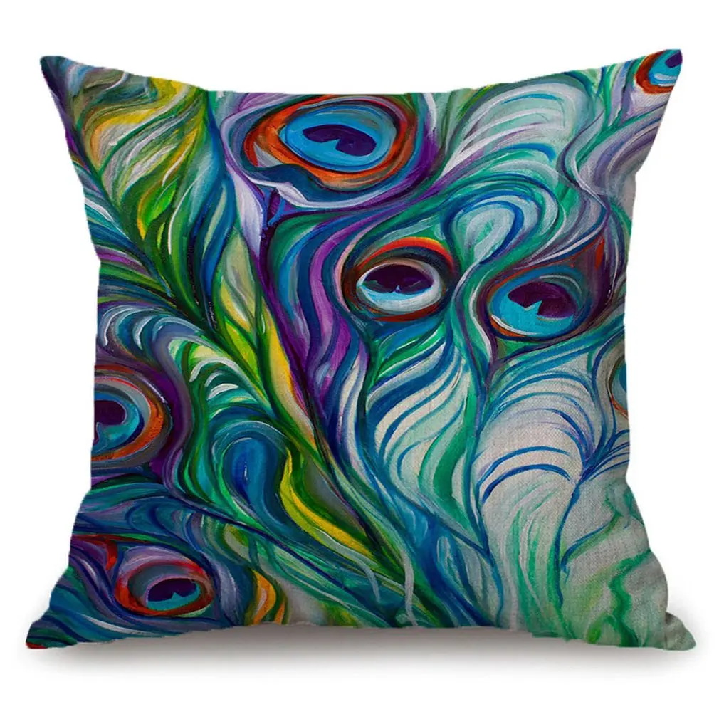 

Painted 45*45 pillow (single-sided print) Decor Pillow Cases Hidden Zipper
