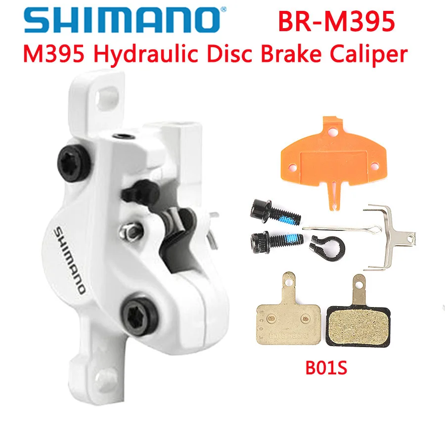 Shimano BR M395 гидравлический дисковый тормозной суппорт с B01S тормозные колодки Аутентичные лицензированные горный велосипед Shimano аксессуары коробка