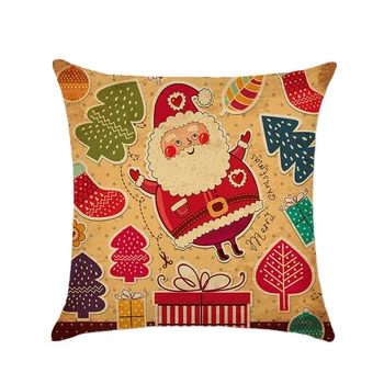

Creative Home Sofa Christmas Decorative Cotton Pillowcase Gift Case Linen Cushions Cushions Pillowcase Seat Cover Decor