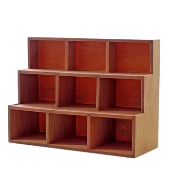 

Retro Finishing Wood Trapezoidal Storage Cabinet Small Display Cabinet Storage Box Home Decor