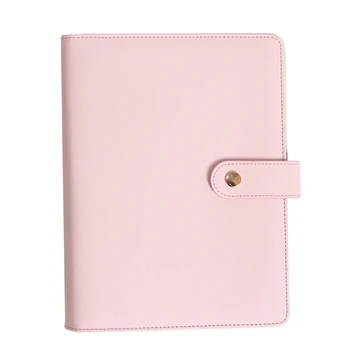 

Cute Macaron Leather Hardcover Office School Spiral Notebooks Stationery Supplies,Candy Personal Binder Agenda Organizer