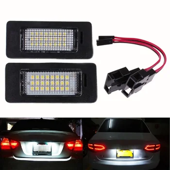 

Lamp License Plate Light 1Pair Car Auto LED For A4 S4 B8 A5 S5 Q5 PASSAT