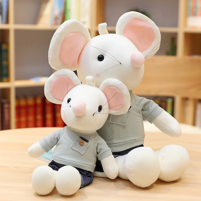 Rat Super Cute Cartoon Mouse Couple Rat Stuffed Christmas Plush Doll Toy Kid Gift