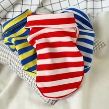 Одежда для маленьких собак, Классическая полосатая рубашка поло, одежда для щенков, кошек, хлопковая одежда для собак, чихуахуа, французский