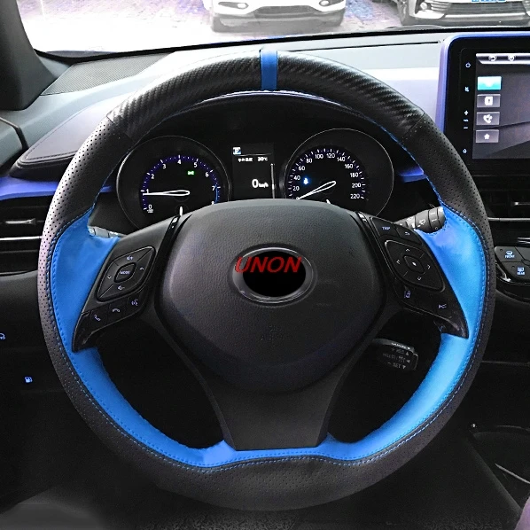 Unon для Toyota CH-R CHR- автомобильный Стайлинг рулевые колеса крышка из искусственной кожи внутренние аксессуары крышка рулевого колеса