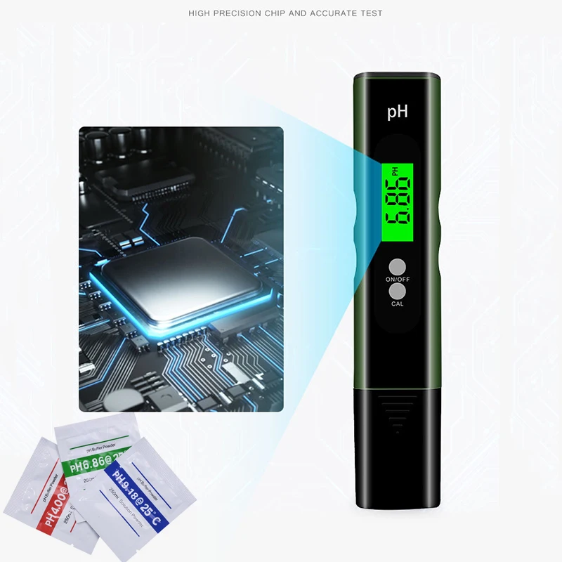 Digital PH Meter Pen of Tester 0.0-14PH LCD Accuracy 0.01 PH Meter Water Quality Aquarium Pool Water Wine Automatic Calibration laser measuring tape Measurement & Analysis Tools