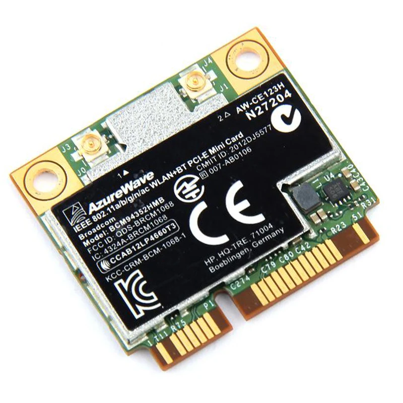 AzureWave Broadcom BCM94352HMB 802.11ac 867 Мбит/с беспроводной-AC WLAN + Bluetooth BT 4 0 полумини PCI-E