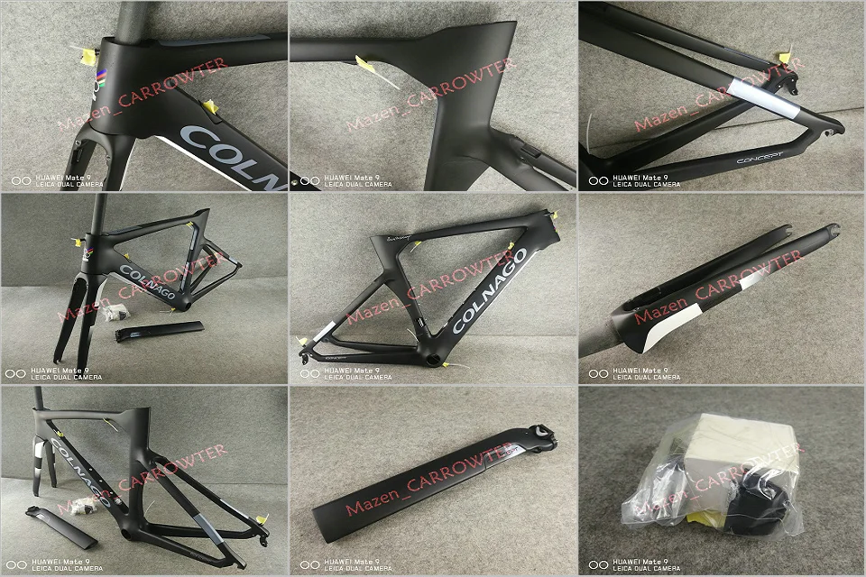 T1000 UD NJBK Colnago концепция карбоновые шоссейные рамы шток седла бутылки клетки 50 мм Углеродные колеса A271 ступицы