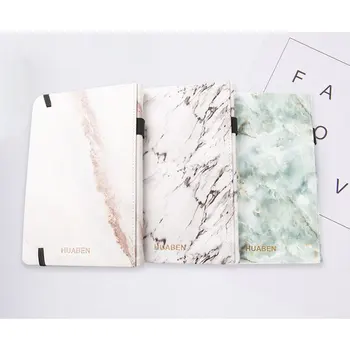 

A5 notebook Bullet journal Marble texture covered planner White dotted pages Bullet journal 80 sheets Office&School planner