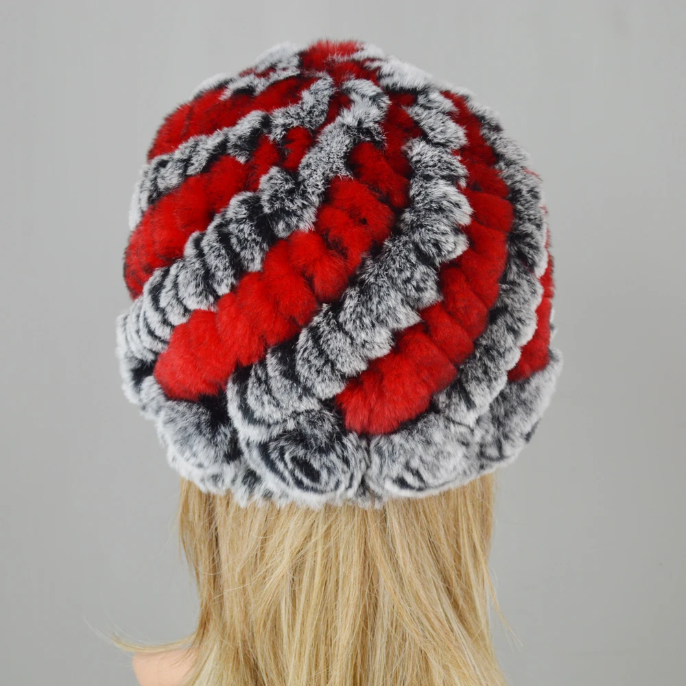 Venta Caliente натуральный Rex Conejo Pelo Sombrero Mujer Hecho A Mano Kina Boinas Para Mujer Gorro Mujer