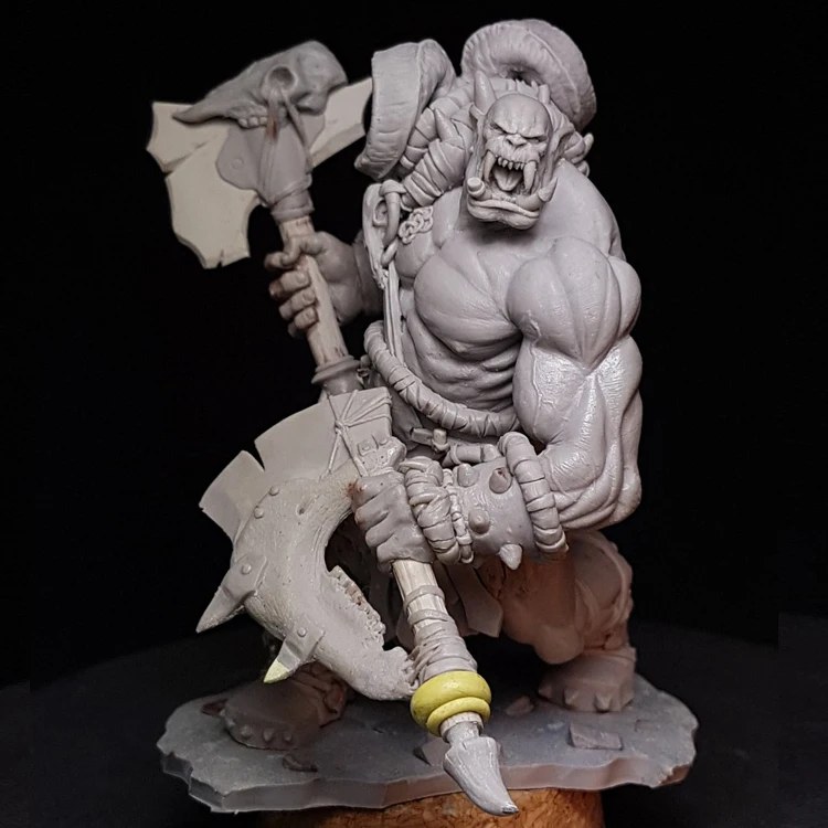 Dead Warrior Resin Model Base Included Unpainted Not Finished Figure Kit 1-24 