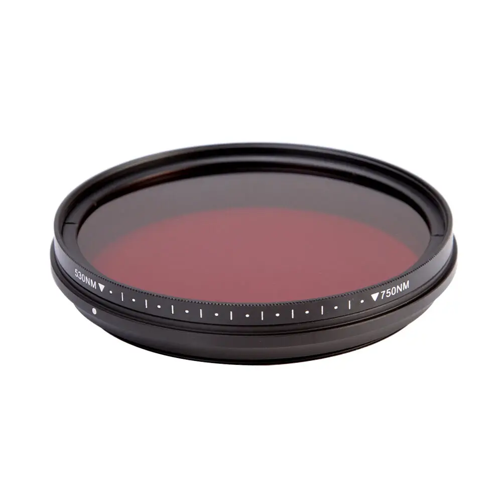 

FOTGA Adjustable IR Lens Filter Pass Infra-Red 530nm to 750nm 590nm 680nm 720nm