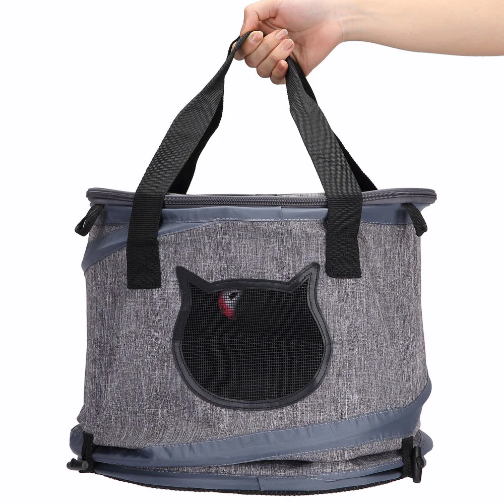 

Portable 3 in 1 Cat Collapsible Carrier Breathable Cat Dog Carrier with Cushion Scratch Ball Tunnel for Cat Kitten Dogs