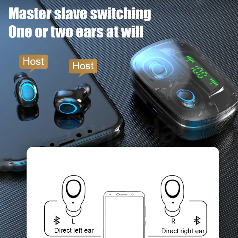 TWS Wireless Bluetooth Earphone Touch Control S11 Waterproof Sport Gaming Noise Earbud with Mic for iPhone Xiaomi Charging Box