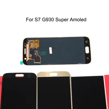 

SUPER AMOLED Display For Samsung S7 G930 G930F SM-G930F LCD With Touch Screen Digitizer Assembly Free sticker