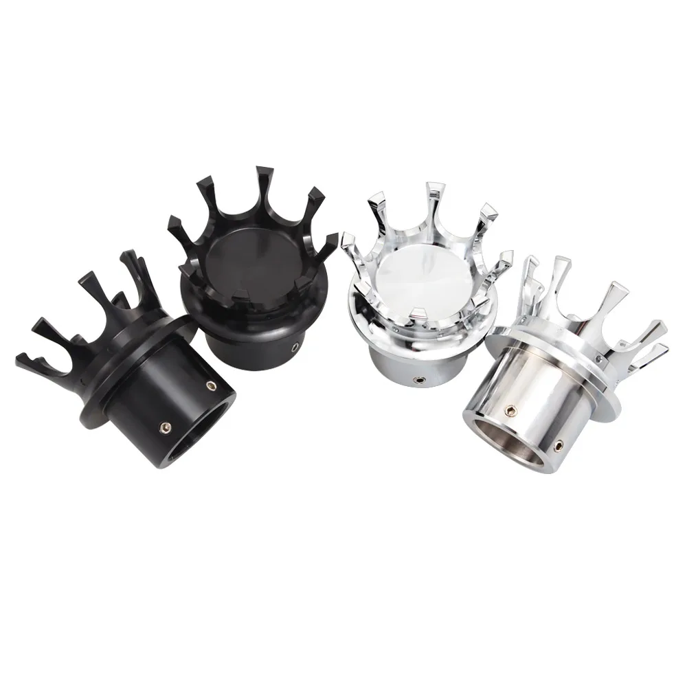Motorcycle Front Axle Nut Covers Bolt Cap Chrome Black Crown Aluminum For Harley Sportster XL883 XL1200 Dyna Touring V-Rod CVO | Автомобили