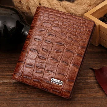 

Coffee Brown PU Leather Wallet Men's Standard Purse Fashion Coin Pocket No Zipper Wallets Gifts Male