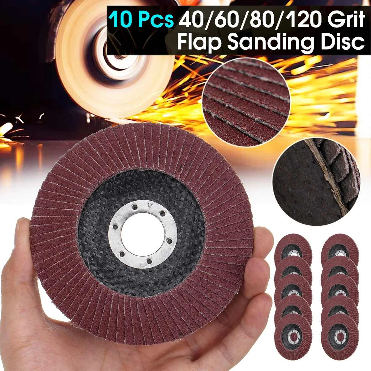 Disques À Lamelles Pour Meuleuse D'angle, 115/125mm, Grain 40/60/80/120,  Pour Acier Inoxydable Et Fer, Livraison Gratuite - Outils Abrasifs -  AliExpress