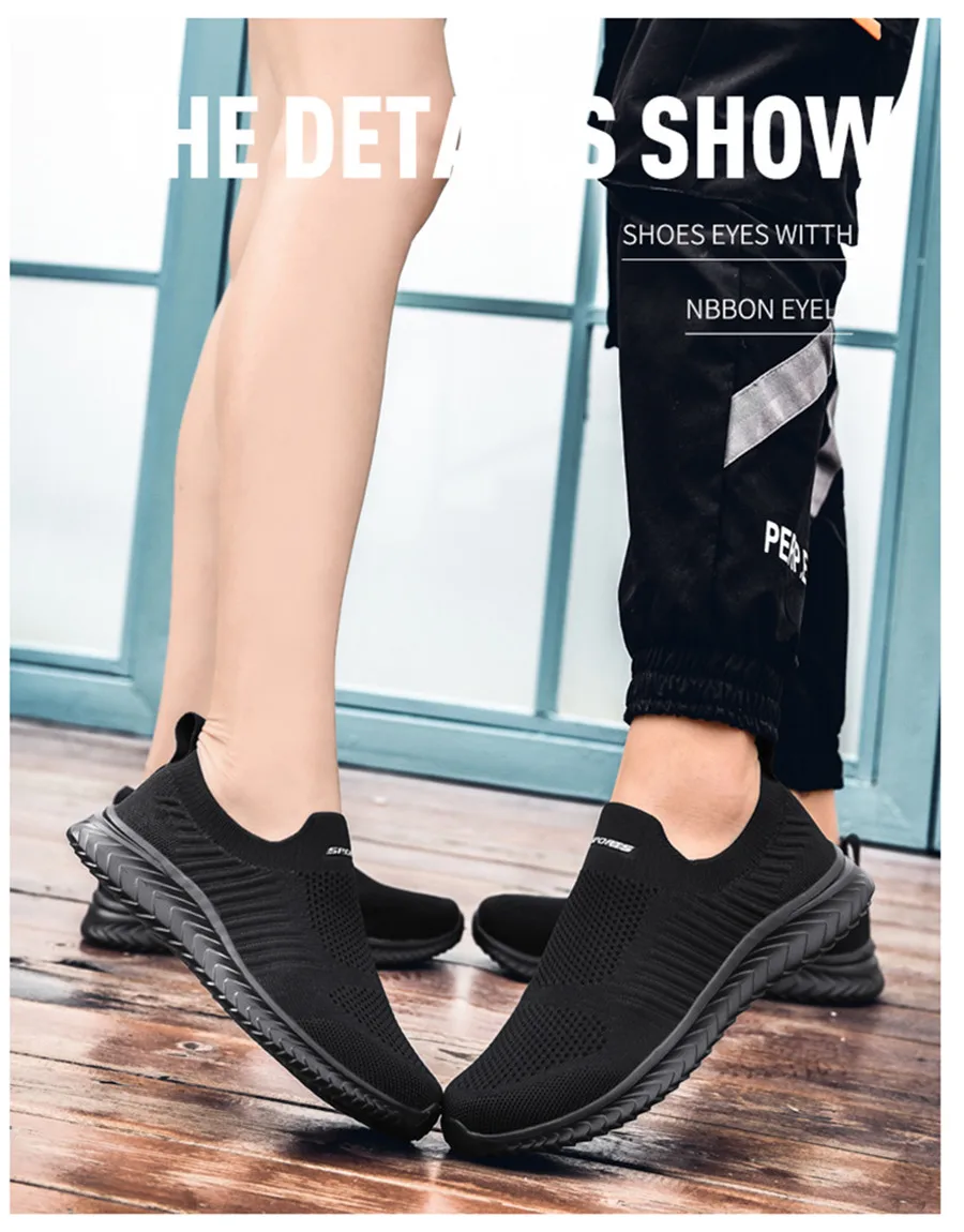 PINSV/Новые сетчатые мужские кроссовки; Повседневная обувь; Мужская обувь без шнуровки; легкие дышащие прогулочные теннисные кроссовки; Feminino Zapato