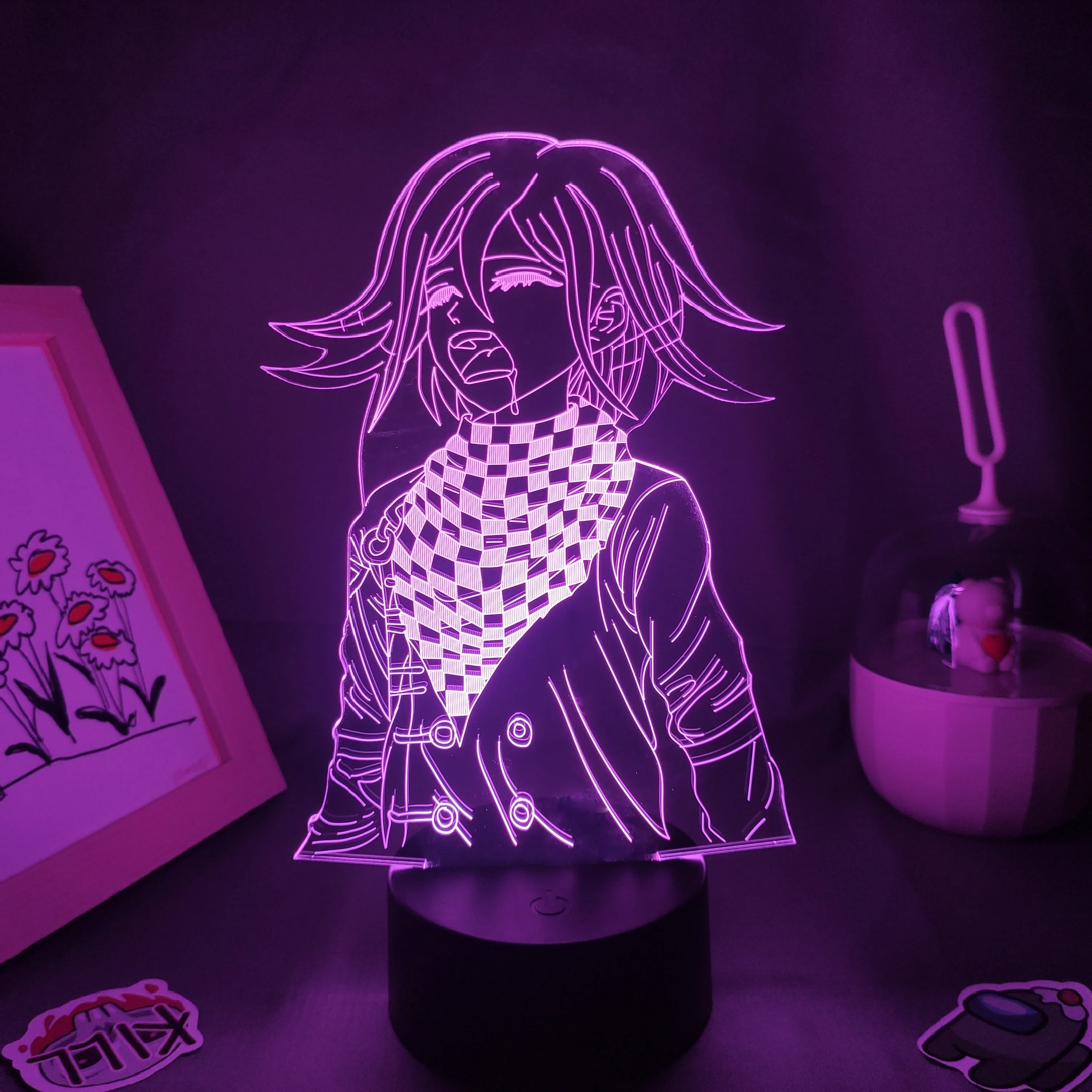 

3d-лампа в виде аниме «Danganronpa», светодиодный ночсветильник Kokichi Oma, подарок для друга на день рождения, RGB, прикроватный столик для спальни, украшение для стола