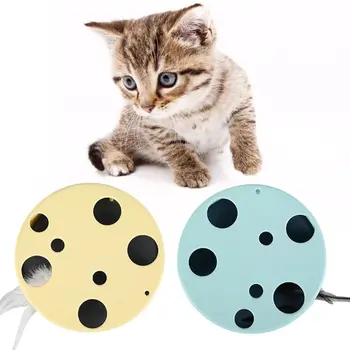 

Interactive Cat Chew Toy Automatic Teaser Training Cat Exercise Feather Bell Toy
