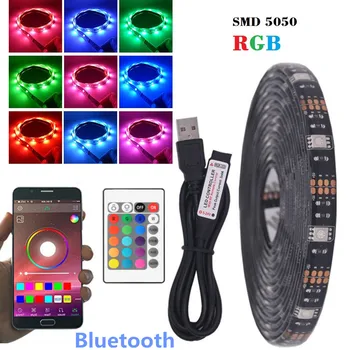 

USB led strip light bluetooth LED Lights DC 5V 5050SMD waterproof Christmas decoration TV background luces LED light strips 5M