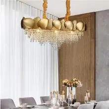 Новая современная роскошная хрустальная люстра для гостиной, столовой, спальни, модельная комната, прямоугольный Золотой светодиодный светильник, дизайнерская люстра